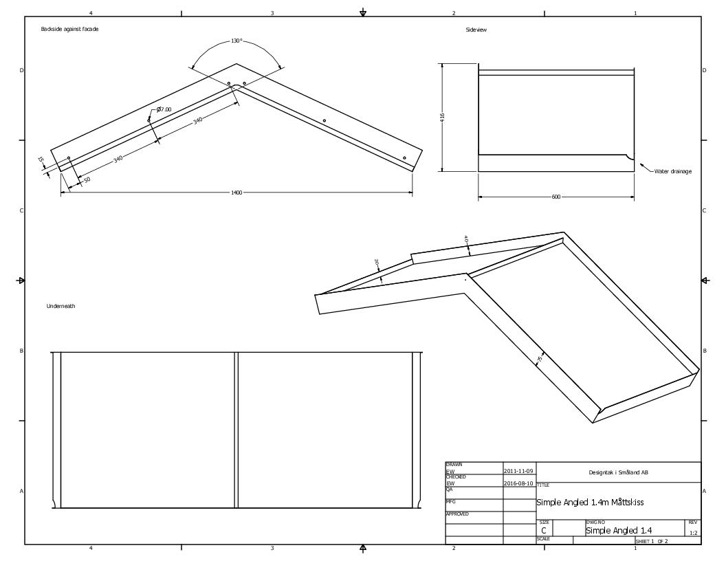 GC Metal Canopies Angle 600 Technical Guide