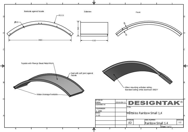 GC Metal Canopies Technical Guide 600mm
