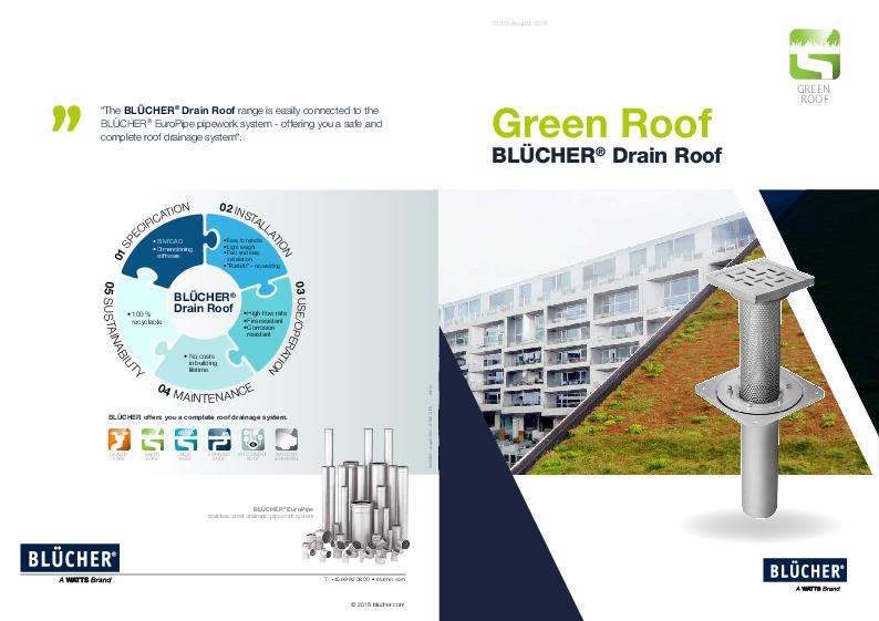 BLÜCHER Stainless Steel Gravity Outlets DrainRoofGREEN Technical Guide