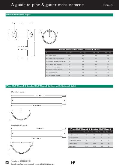 Hargreaves Plain Half Round Cast Iron Guttering Product Guide