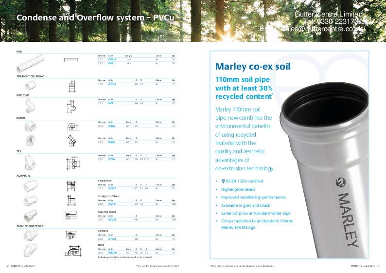 Marley Condense & Overflow PVC Technical Guide