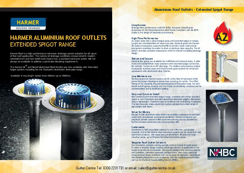 Harmer Extended Spigot Range Product Guide
