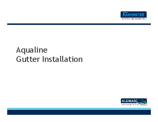 Alumasc Aqualine Box Guttering Installation Guide 2