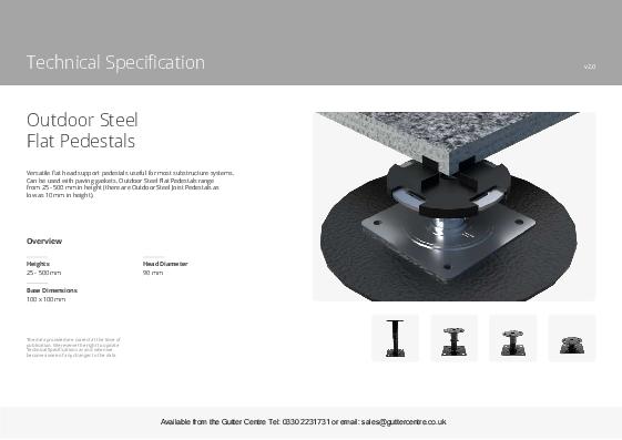 GC Steel Paving Pedestals Technical Guide